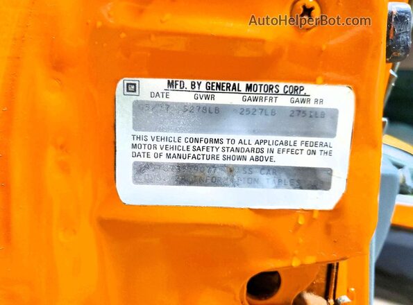 1H57U7B579077 1977 CHEVROLET MONTE CARLO Orange ძრავის განყოფილების ხედი