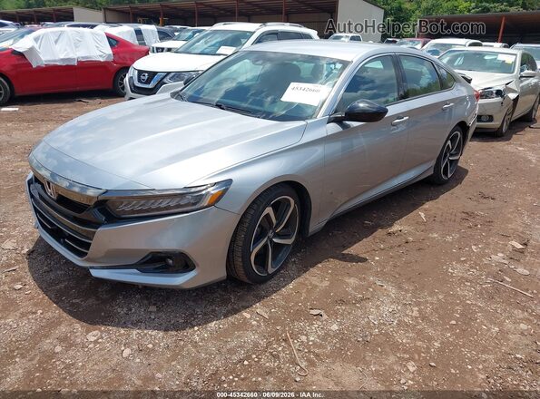 1HGCV1F35NA110695 2022 HONDA ACCORD Silver წინა მარცხენა ხედი სამი მეოთხედიდან