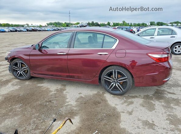 1HGCR2F05HA802265 2017 HONDA ACCORD Maroon 