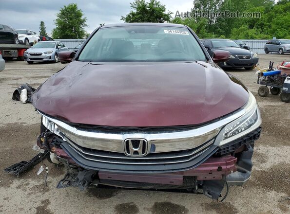 1HGCR2F05HA802265 2017 HONDA ACCORD Maroon 