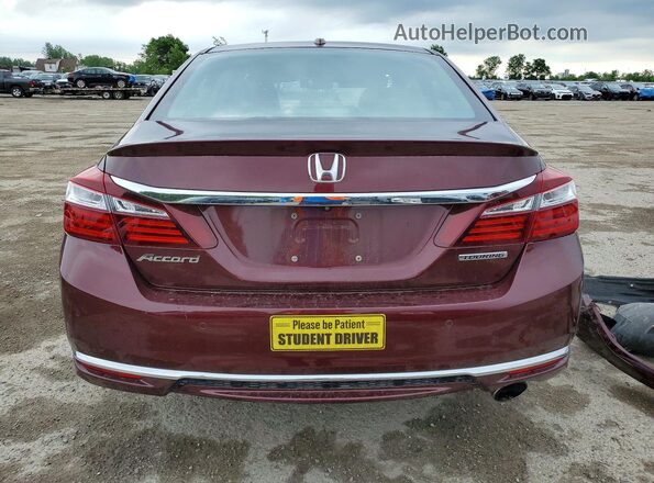 1HGCR2F05HA802265 2017 HONDA ACCORD Maroon 