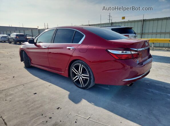 1HGCR2F10HA078901 2017 HONDA ACCORD Красный Задняя левая четверть