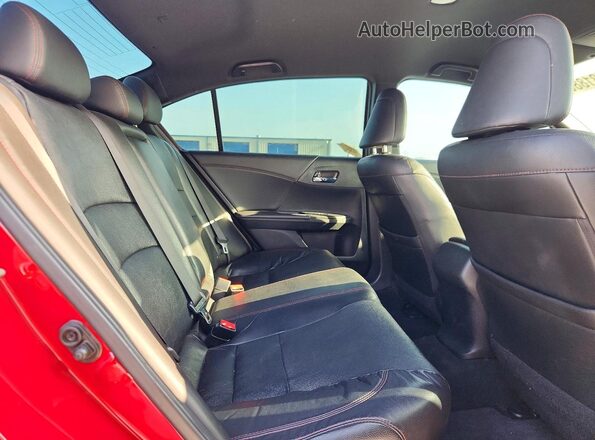 1HGCR2F10HA078901 2017 HONDA ACCORD Красный Вид задних сидений