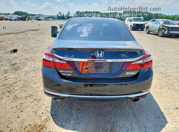 1HGCR2F11HA024782 2017 HONDA ACCORD Black Widok z tyłu