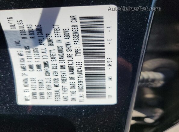 1HGCR2F11HA024782 2017 HONDA ACCORD Black Widok naklejki z numerem VIN