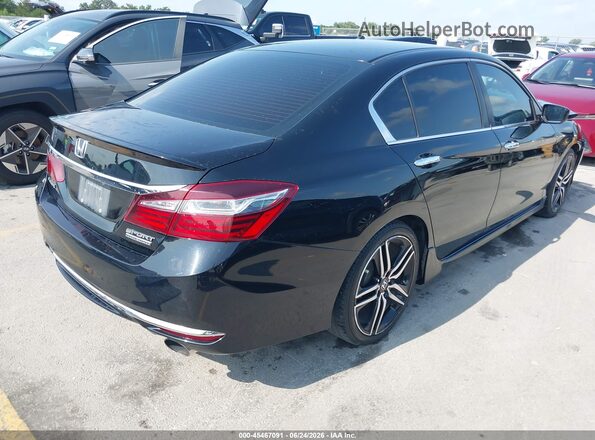 1HGCR2F11HA098770 2017 HONDA ACCORD Черный Задняя правая четверть