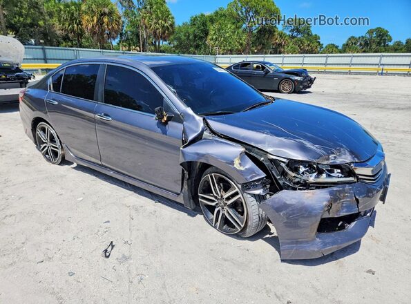 1HGCR2F12HA045107 2017 HONDA ACCORD Gray 