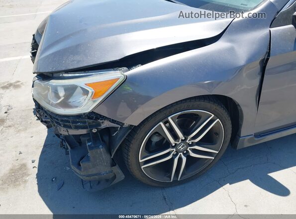 1HGCR2F12HA260115 2017 HONDA ACCORD Серый Вид задней части салона