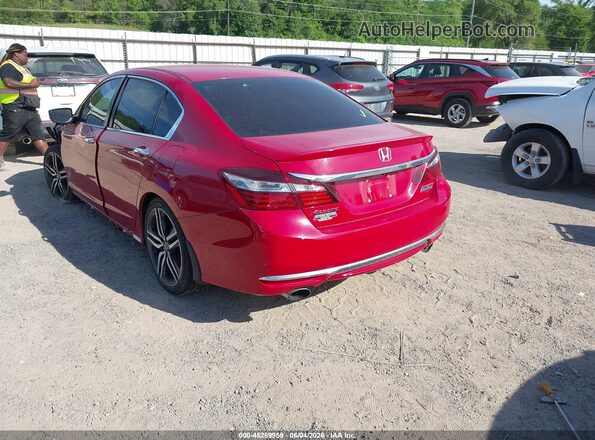 1HGCR2F13HA267347 2017 HONDA ACCORD Red Rear left