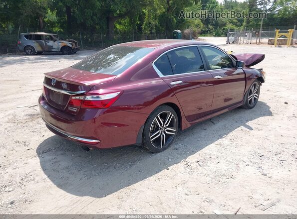 1HGCR2F15HA025272 2017 HONDA ACCORD Burgundy Задня права чверть