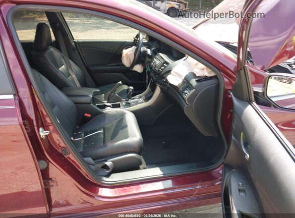 1HGCR2F15HA025272 2017 HONDA ACCORD Burgundy Вид салону спереду