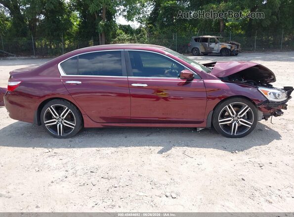 1HGCR2F15HA025272 2017 HONDA ACCORD Burgundy Вид задньої частини салону