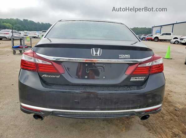 1HGCR2F15HA132094 2017 HONDA ACCORD Black Հետևի տեսք