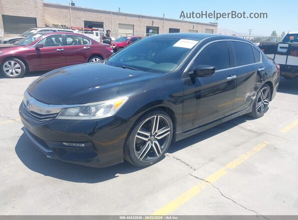 1HGCR2F15HA178153 2017 HONDA ACCORD Black Vista tres cuartos delantera izquierda