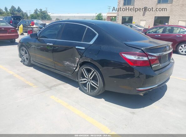 1HGCR2F15HA178153 2017 HONDA ACCORD Black Trasero izquierdo