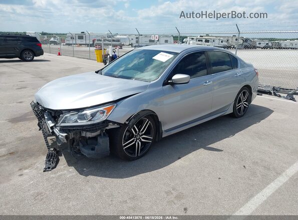 1HGCR2F15HA231756 2017 HONDA ACCORD Серебряный Передняя левая четверть