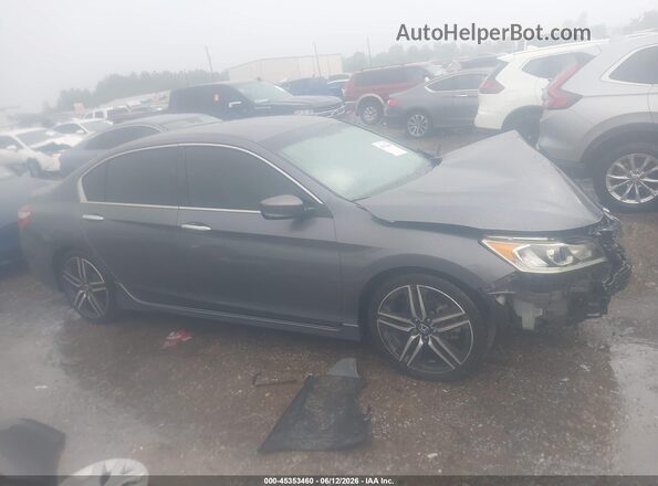 1HGCR2F16HA076294 2017 HONDA ACCORD Gray Սալոնի հետևի տեսք
