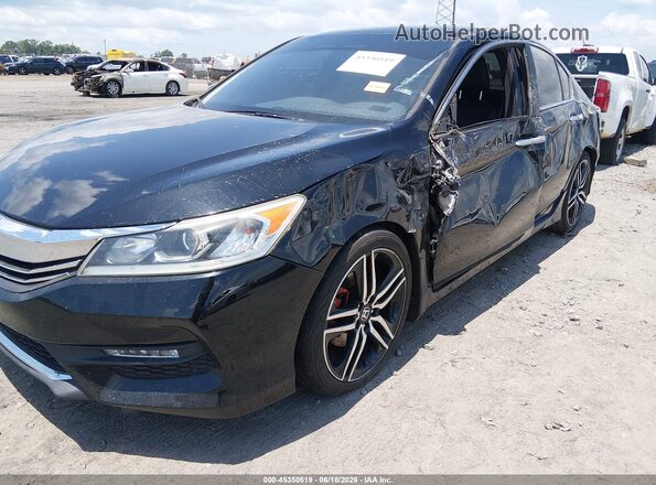 1HGCR2F17HA257548 2017 HONDA ACCORD Black წინა ხედი