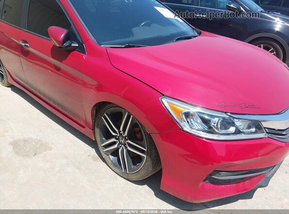 1HGCR2F18HA049016 2017 HONDA ACCORD Red Widok z przodu