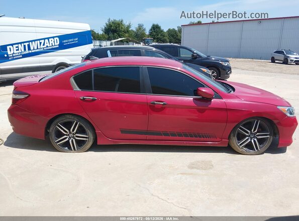 1HGCR2F18HA049016 2017 HONDA ACCORD Red Widok wnętrza z tyłu