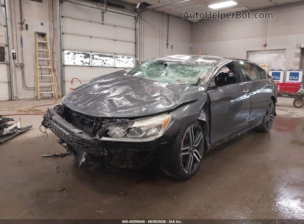 1HGCR2F19HA033679 2017 HONDA ACCORD Gray წინა მარცხენა ხედი სამი მეოთხედიდან
