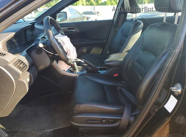 1HGCR2F19HA178124 2017 HONDA ACCORD Black Widok wnętrza z przodu