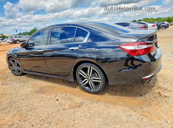 1HGCR2F1XHA069784 2017 HONDA ACCORD Black Rear left