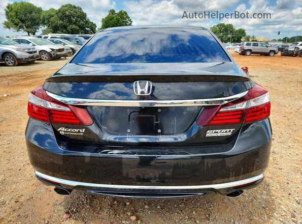 1HGCR2F1XHA069784 2017 HONDA ACCORD Black Rear view