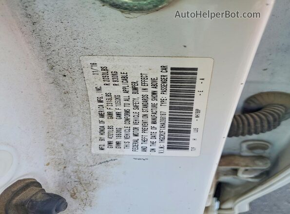 1HGCR2F1XHA098167 2017 HONDA ACCORD White ძრავის განყოფილების ხედი