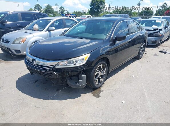 1HGCR2F30GA019850 2016 HONDA ACCORD Black Vista tres cuartos delantera izquierda