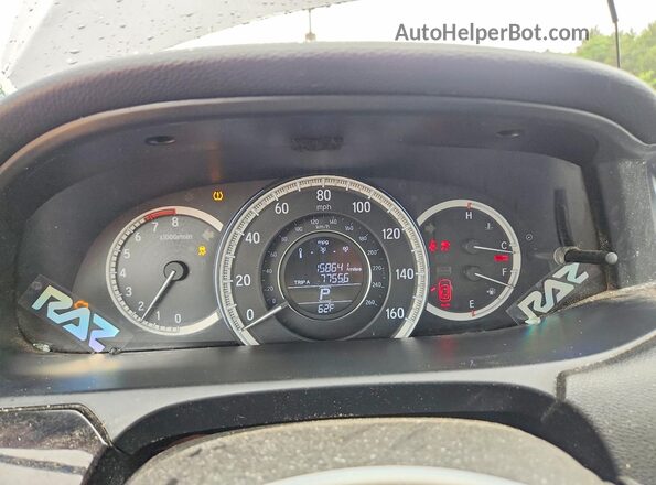 1HGCR2F32GA219838 2016 HONDA ACCORD Gray Вид щитка приладів