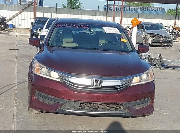 1HGCR2F32GA243430 2016 HONDA ACCORD Burgundy ხელსაწყოთა პანელის ხედი