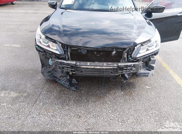 1HGCR2F32HA260634 2017 HONDA ACCORD Black Front view