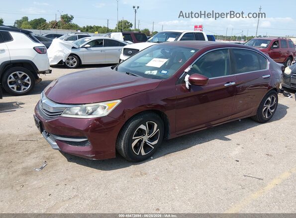 1HGCR2F32HA298882 2017 HONDA ACCORD Burgundy Vista tres cuartos delantera izquierda