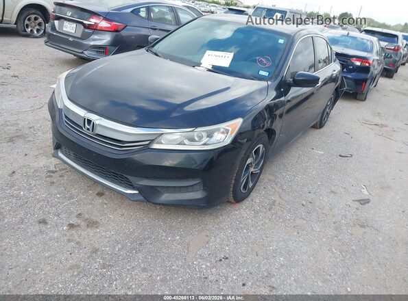 1HGCR2F34GA005143 2016 HONDA ACCORD Black Передня ліва чверть