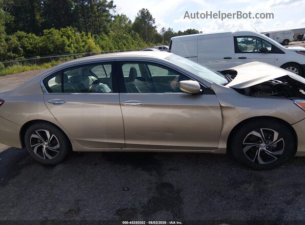 1HGCR2F34GA084149 2016 HONDA ACCORD Gold უკანა სალონის ხედი