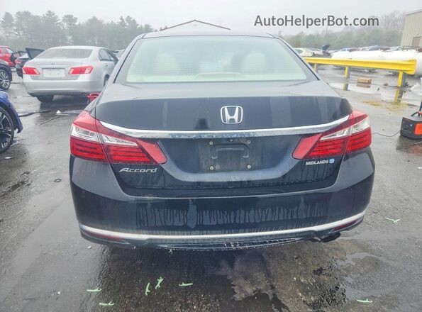 1HGCR2F34HA065084 2017 HONDA ACCORD Black Вид ззаду
