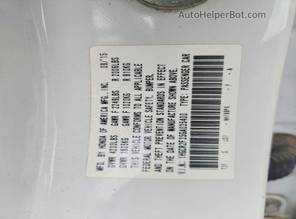 1HGCR2F35GA035400 2016 HONDA ACCORD White 