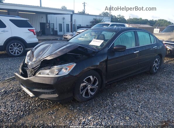 1HGCR2F35GA211829 2016 HONDA ACCORD Black წინა მარცხენა ხედი სამი მეოთხედიდან