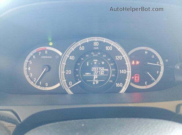 1HGCR2F35HA093279 2017 HONDA ACCORD Белый Вид щитка приборов
