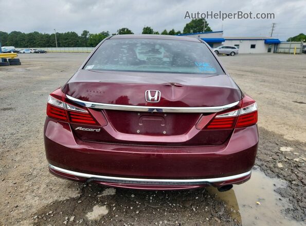 1HGCR2F35HA098868 2017 HONDA ACCORD Maroon Rear view