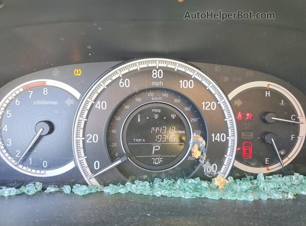 1HGCR2F36GA211709 2016 HONDA ACCORD Серебряный Вид щитка приборов