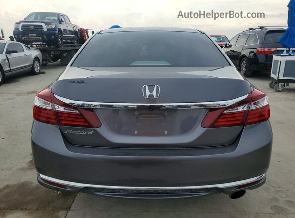 1HGCR2F36HA076913 2017 HONDA ACCORD Gray Вид ззаду