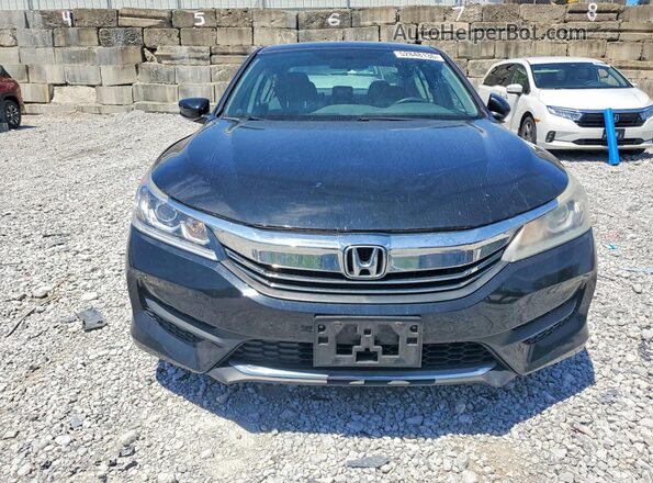 1HGCR2F37GA170166 2016 HONDA ACCORD Black Front view