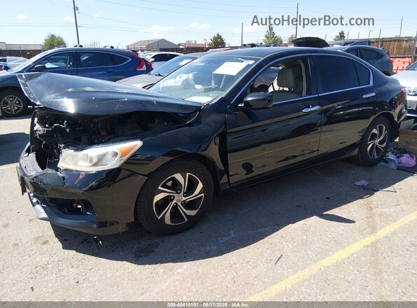 1HGCR2F38GA044348 2016 HONDA ACCORD Black Առջևի ձախ երեք քառորդ տեսարան