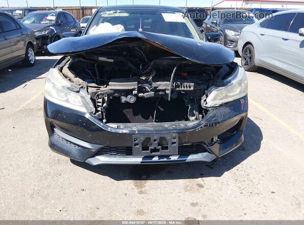 1HGCR2F38GA044348 2016 HONDA ACCORD Black Դիմացի տեսք