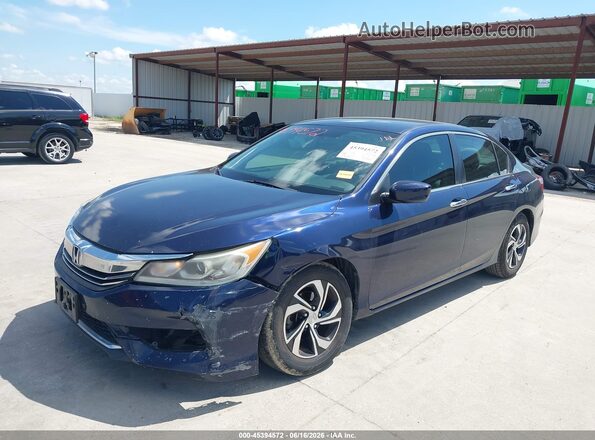 1HGCR2F38GA118738 2016 HONDA ACCORD Синий Передняя левая четверть