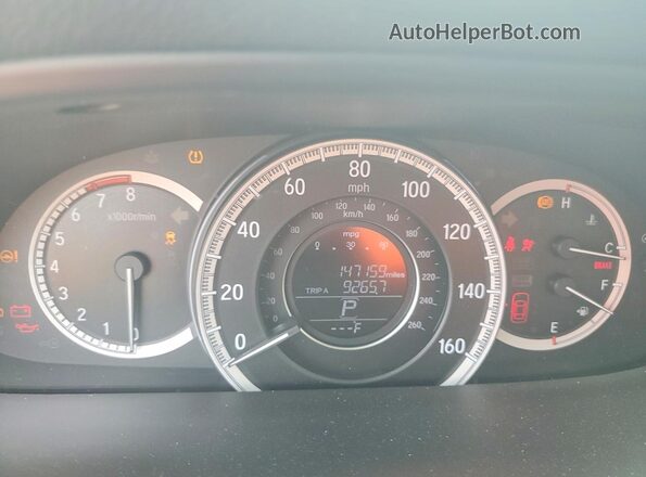 1HGCR2F38GA205345 2016 HONDA ACCORD Burgundy ხელსაწყოთა პანელის ხედი