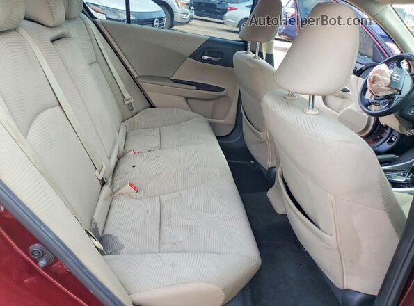 1HGCR2F38GA205345 2016 HONDA ACCORD Burgundy უკანა სავარძლების ხედი