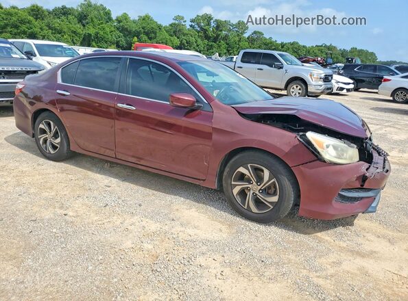 1HGCR2F38GA205345 2016 HONDA ACCORD Burgundy წინა მარჯვენა